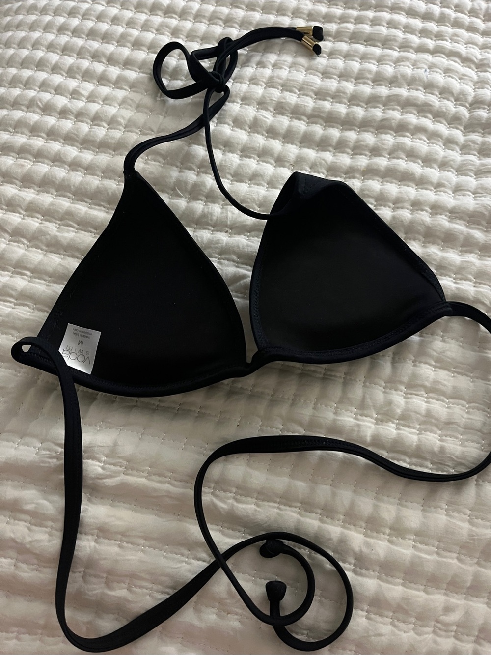 👙 ENVY PUSH UP CLEAVAGE BOOSTING PADDED STRING BIKINI TOP - Medium- Black 👙 - Picture 8 of 8